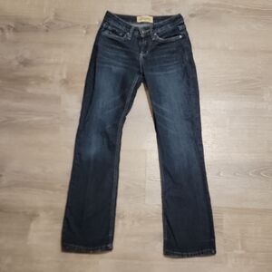 Silver Jeans Dark Blue Boot Cut Denim Curvy Mid Bootcut Size 4 Length 31